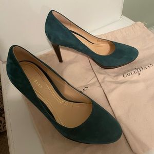 Cole Haan teal Nike Air comfort heels